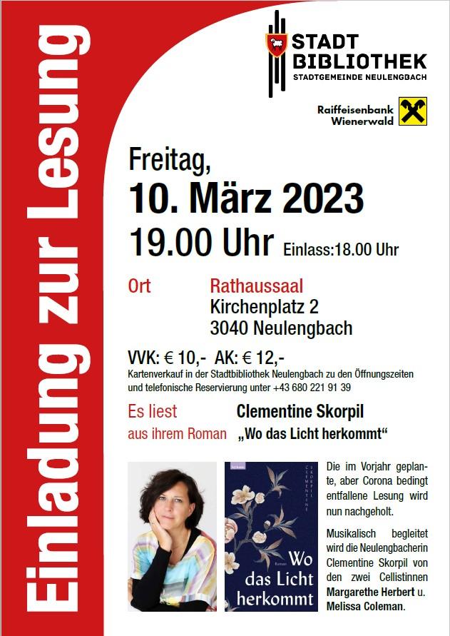 Plakat zur Veranstaltung am 10. März