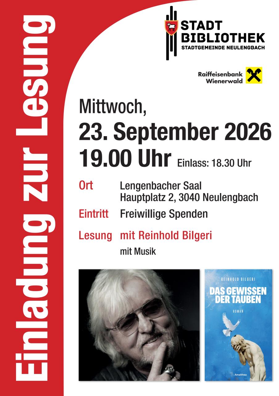 Plakat zur Lesung Bilgeri