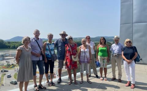 Auf der Terrasse des NÖ Landesmuseums
